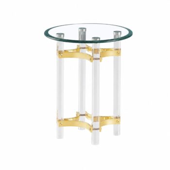 طاولة خدمة زجاج مفرد 4545 GOLD 3020