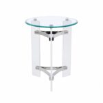 طاولة خدمة زجاج مفرد 4545 SILVER 3019