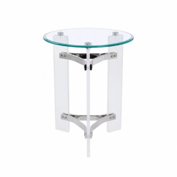 طاولة خدمة زجاج مفرد 4545 SILVER 3019