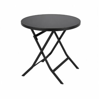 طاوله كافيه دائري تصفيط GS-06 BLACK 80*80