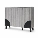 دولاب جزمه ماليزي 120سم SC-303 GREY BLACK
