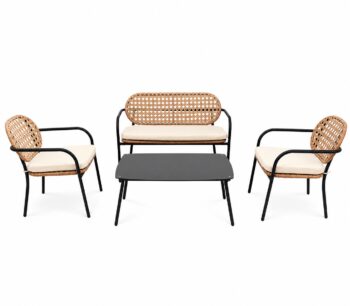 طقم كنب خارجي 4 شخص BLACK &BEIGE 212191 - درة السجايا