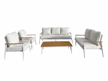 طقم كنب خارجي 7 شخص WHITE&BEIGE 212347 - درة السجايا