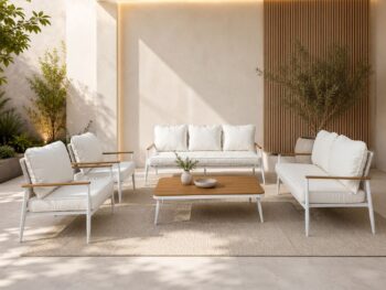 طقم كنب خارجي 7 شخص WHITE&BEIGE 212347 - درة السجايا