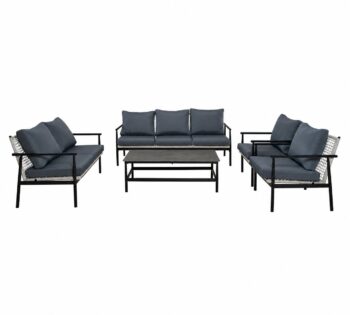 طقم كنب خارجي 7 شخص KZ-1006 BLACK - درة السجايا