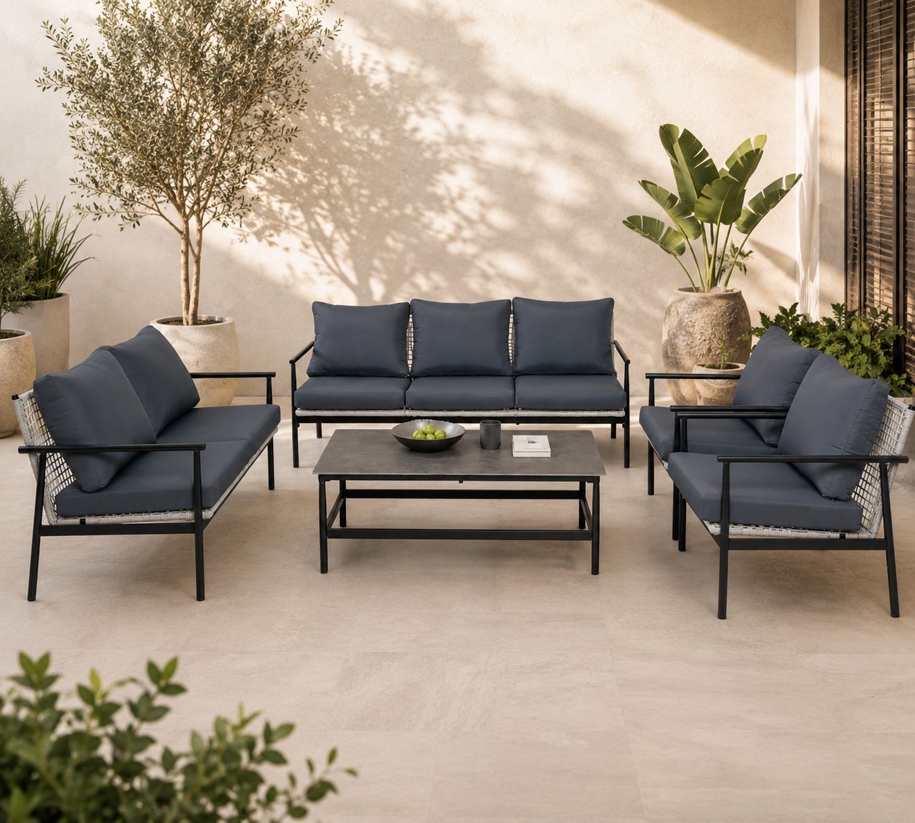 طقم كنب خارجي 7 شخص KZ-1006 BLACK - 8200137 - صورة 2.jpg طقم كنب خارجي 7 شخص KZ-1006 BLACK - درة السجايا