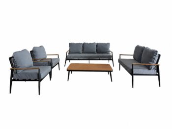 طقم كنب خارجي 7 شخص BLACK&DARK GREY 212347 - درة السجايا