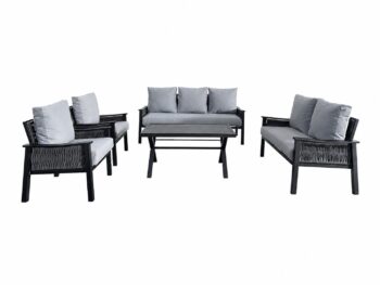 طقم كنب خارجي 7 شخص BLACK&GREY 212375 - درة السجايا