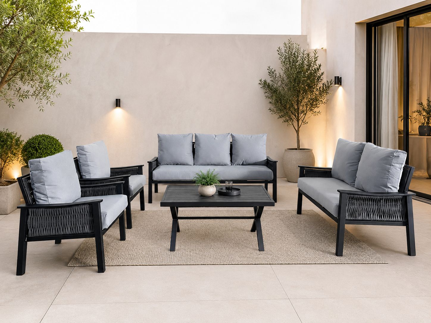 طقم كنب خارجي 7 شخص BLACK&GREY 212375 - 8200151 - صورة 2.jpg طقم كنب خارجي 7 شخص BLACK&GREY 212375 - درة السجايا