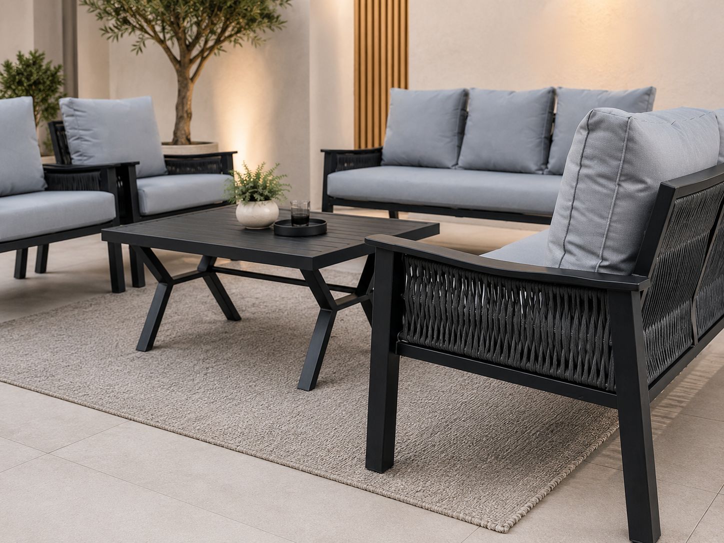 طقم كنب خارجي 7 شخص BLACK&GREY 212375 - 8200151 - صورة 3.jpg طقم كنب خارجي 7 شخص BLACK&GREY 212375 - درة السجايا