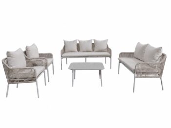 طقم كنب خارجي 7 شخص WHITE&BEIGE 212373 - درة السجايا