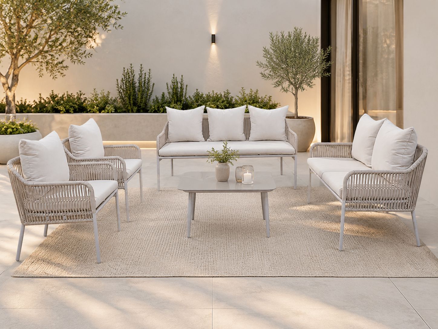 طقم كنب خارجي 7 شخص WHITE&BEIGE 212373 - 8200146 - صورة 2.jpg طقم كنب خارجي 7 شخص WHITE&BEIGE 212373 - درة السجايا