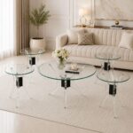 طقم اكرليك زجاج دائري 1+4 3022 BLACK – 7100070 – صورة 1.jpg