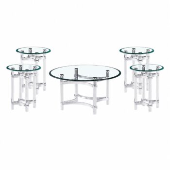 طقم اكرليك زجاج 1+4 SILVER 3020 - درة السجايا