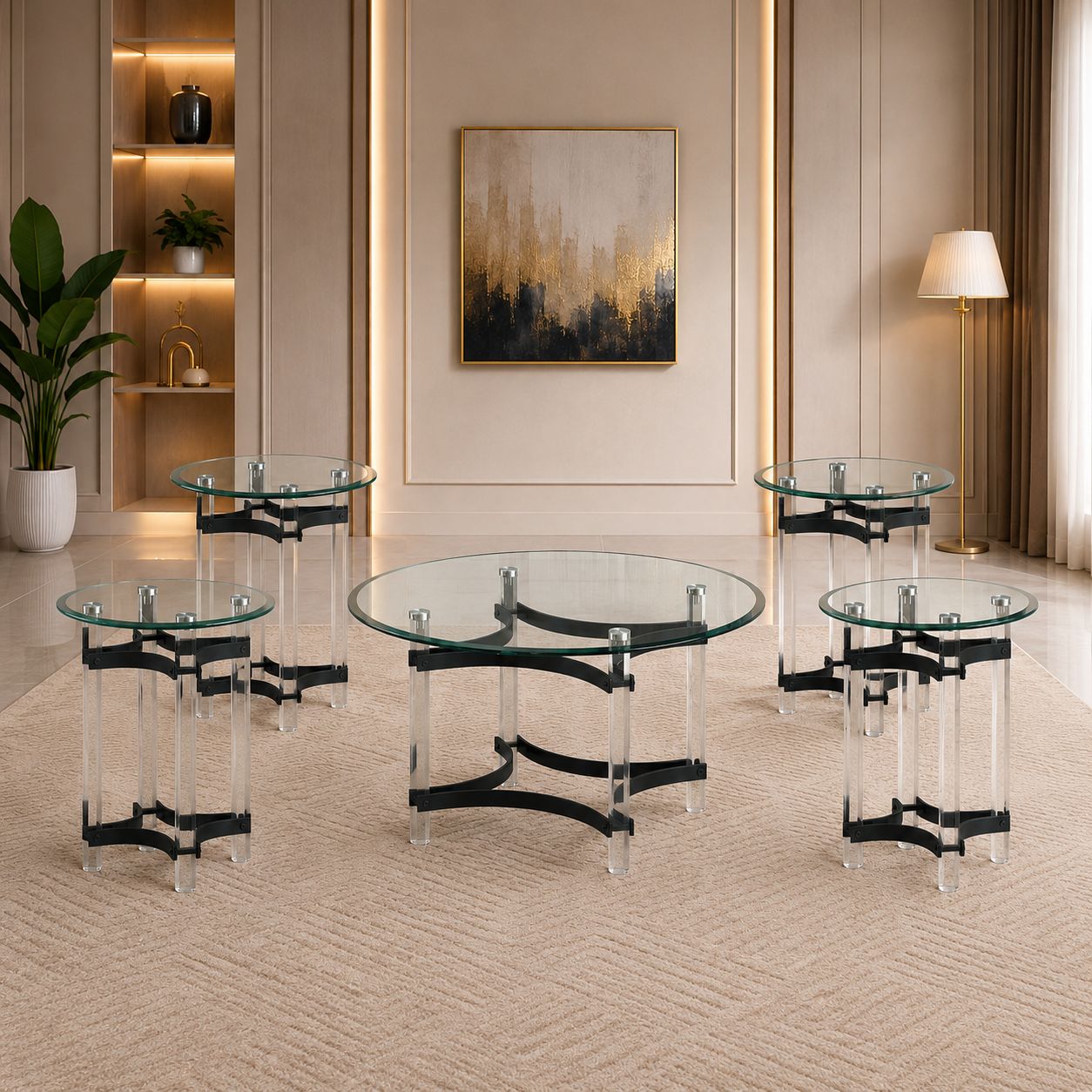 طقم اكرليك زجاج 1+4 BLACK 3020-1 - 7100073 - صورة 2.jpg طقم اكرليك زجاج 1+4 BLACK 3020-1 - درة السجايا