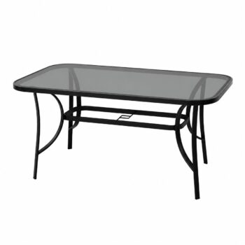 طاوله مستطيل زجاج اسود F5031 BLACK 150*90