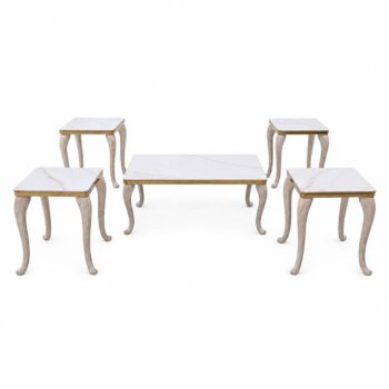 طقم شاي سيراميك مستطيل CE-002 GOLD 1+4 - درة السجايا