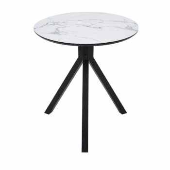 طاولة كافيه بديل سيراميك دائري T-02 WHITE 80*80