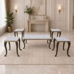 طقم شاي سيراميك مستطيل CE-001 GOLD 1+4 – 7500032 – صورة 1.jpg