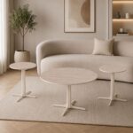 طقم شاي سيراميك دائري 1+2 SHS-038 BEIGE – 7500055 – صورة 1.jpg