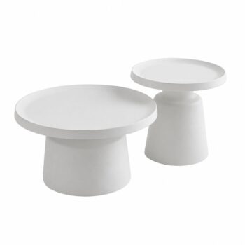 طقم شاي دائري MH-01 WHITE 1+1 - درة السجايا