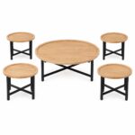 طقم شاي خشب ارضي دائري 1+4 TS120 WOOD – 7300199 – صورة 1.jpg