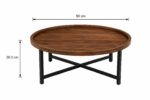 طقم شاي خشب ارضي دائري 1+4  TS120 BROWN B – 7300201 – صورة 1.jpg