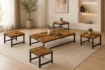 طقم شاي خشب ارضي مستطيل 1+4 TS115 BROWN A – 7300196 – صورة 1.jpg