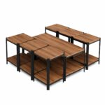 طقم شاي خشب مستطيل 1+6 C175 BROWN – 7300174 – صورة 1.jpg