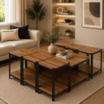 طقم شاي خشب مستطيل 1+6 C175 BROWN – 7300174 – صورة 1.jpg