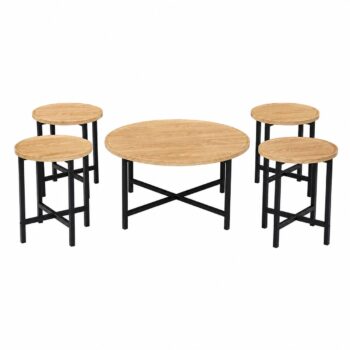 طقم شاي خشب دائري 1+4 C200 WOOD
