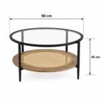 طقم شاي خشب زجاج دائري 1+4 C179 WOOD – 7300220 – صورة 1.jpg