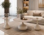 طقم شاي سيراميك دائري 1+2 SHS-037 BEIGE – 7500051 – صورة 1.jpg
