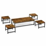 طقم شاي ارضي مستطيل 1+4 TS102 BROWN - درة السجايا