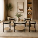 طقم شاي خشب زجاج دائري 1+4 C159 WOOD – 7300062 – صورة 1.jpg