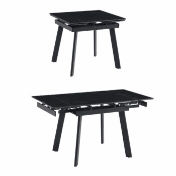 طاولة طعام مفرد OKT-2376 S.BLACK (80+25+25)*80*76