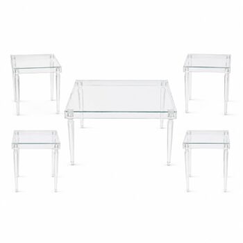 طقم شاي اكرليك مربع 1+4 AT-03 - درة السجايا