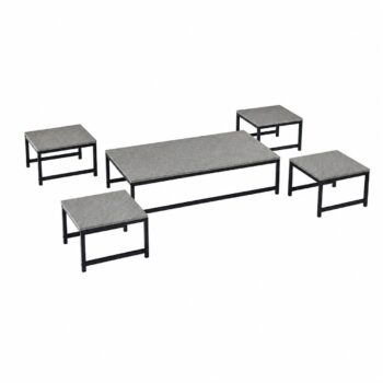 طقم شاي ارضي مستطيل 1+4 TS102 GREY - درة السجايا