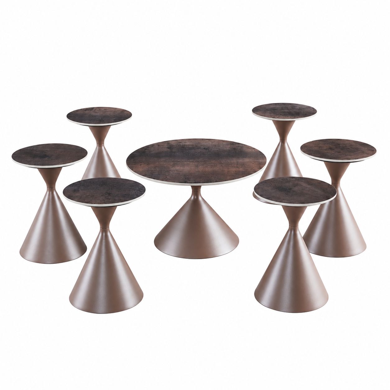 طقم شاي سيراميك دائري 1+6 SHS-035 BROWN - 7500042 - صورة 5.jpg طقم شاي سيراميك دائري 1+6 SHS-035 BROWN - درة السجايا