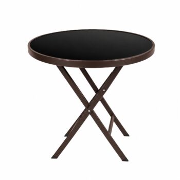 طاوله كافيه دائري تصفيط 60*60 F0421B BROWN