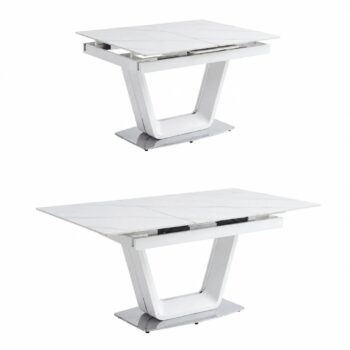 طاولة طعام مفرد OKT-2292 WHITE+G.M 120+40**90*76