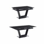 طاولة طعام مفرد OKT-2292 S.BLACK 120+40**90*76