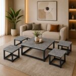 طقم شاي خشب ارضي 1+4 TS109 GREY – 7300049 – صورة 1.jpg