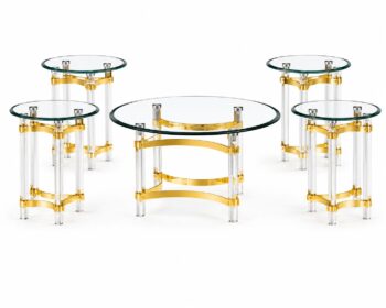 طقم اكرليك زجاج 1+4 GOLD 3020 - درة السجايا