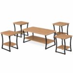 طقم شاي خشب 1+4 TS107 WOOD - درة السجايا