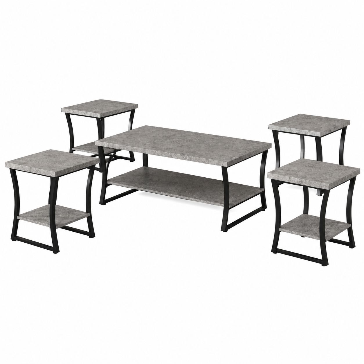 طقم شاي خشب 1+4 TS107 GREY - 7300045 - صورة 5.jpg طقم شاي خشب 1+4 TS107 GREY - درة السجايا