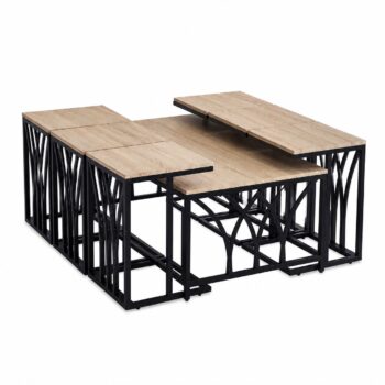 طقم شاي خشب مستطيل 1+6 C174 WOOD - درة السجايا
