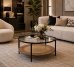 طاولة شاي خشب زجاج دائري C179C WOOD 9090 – 10300170 – صورة 1.jpg
