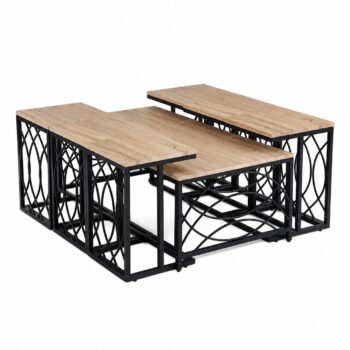 طقم شاي خشب مستطيل 1+6 C171 WOOD - درة السجايا