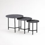 طقم طاولات خدمة خشب 13 GREY ST300 - درة السجايا